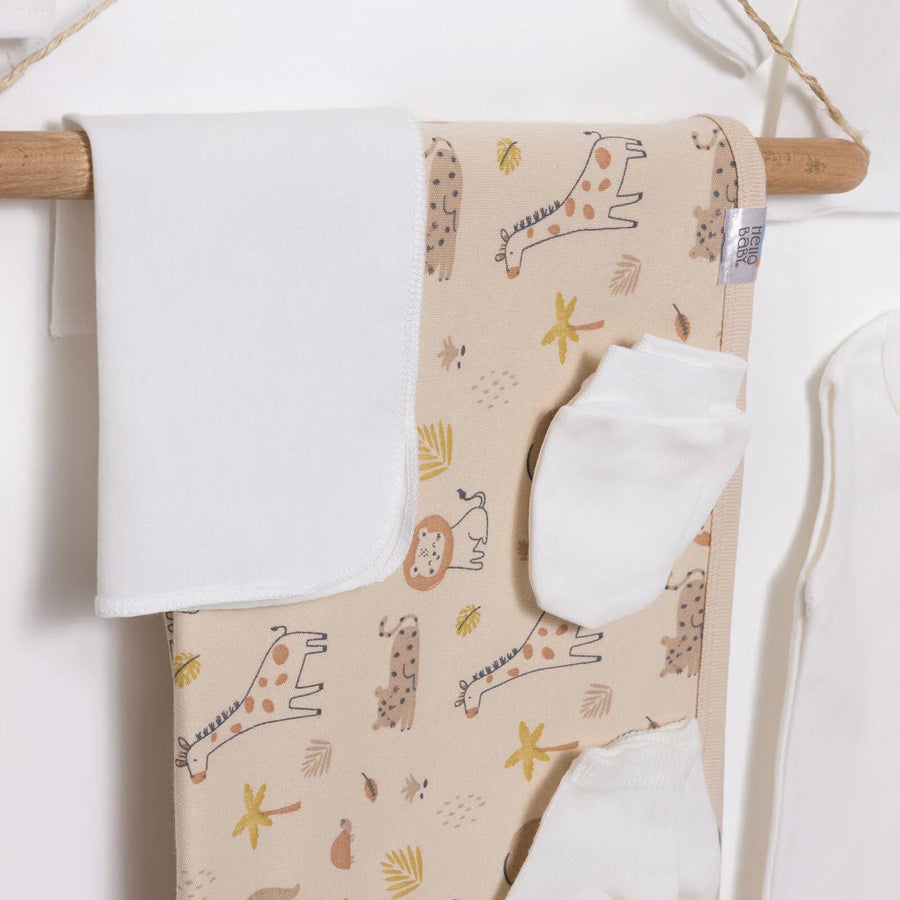 HelloBaby Boy 10 piece Newborn Set - Ecru - Miu Mau Collectibles