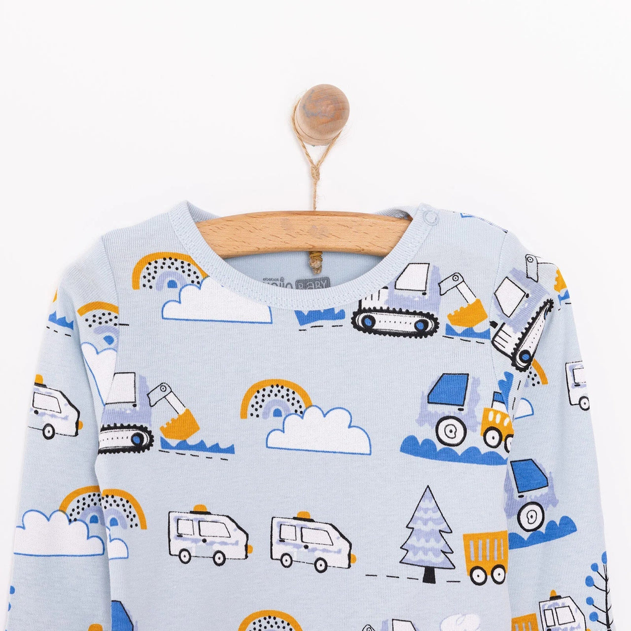 HelloBaby Boy 2 - Pack Long Sleeve Bodysuit - Blue - Miu Mau Collectibles