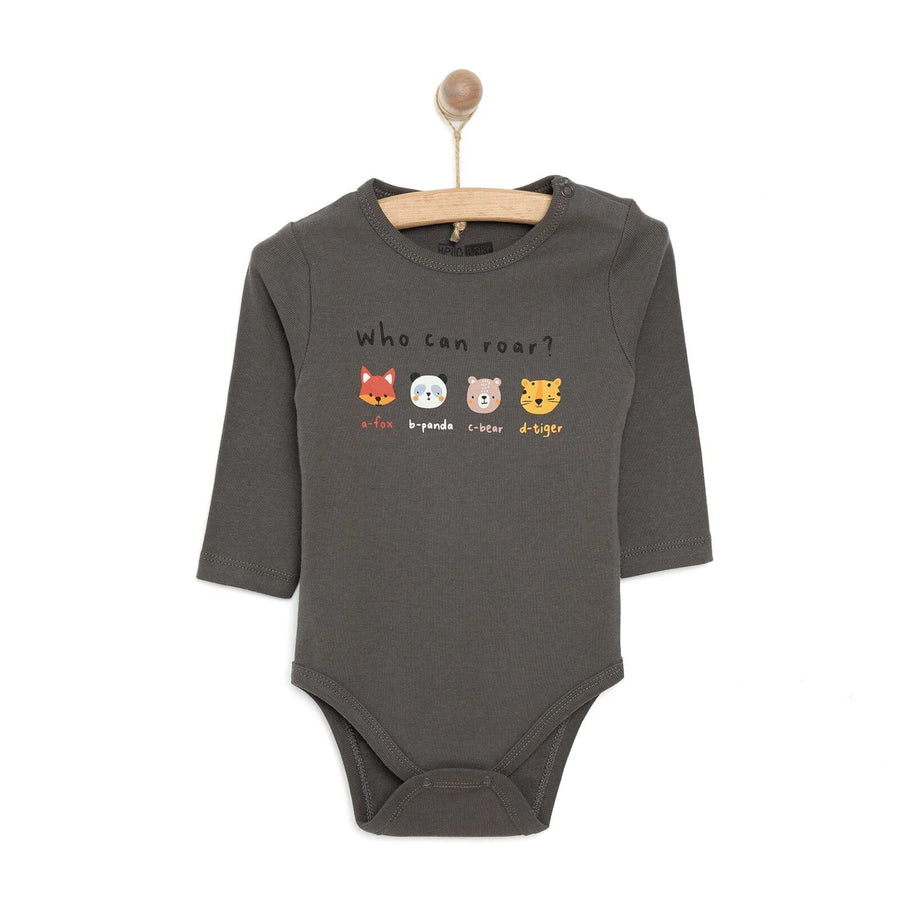 HelloBaby Boy 2 - Pack Long Sleeve Bodysuit - Dark Grey - Miu Mau Collectibles
