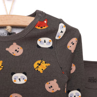 HelloBaby Boy 2 - Pack Long Sleeve Bodysuit - Dark Grey - Miu Mau Collectibles