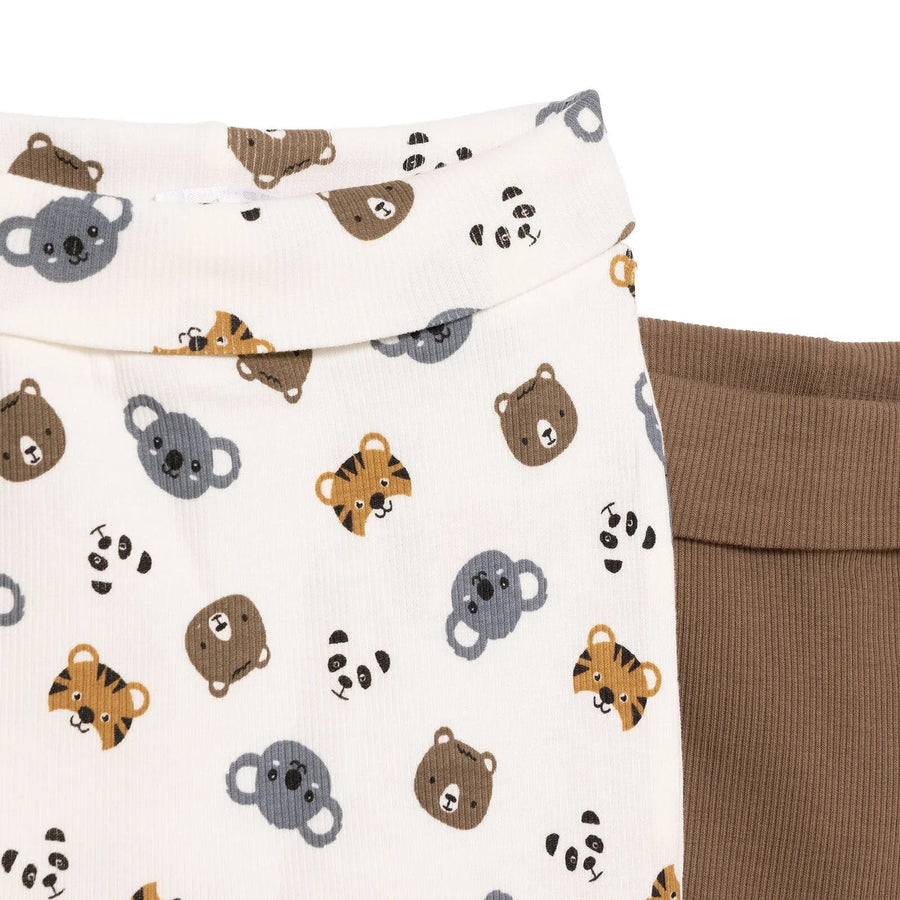 HelloBaby Boy 2 Piece Footles Bottom - Light Brown - Miu Mau Collectibles