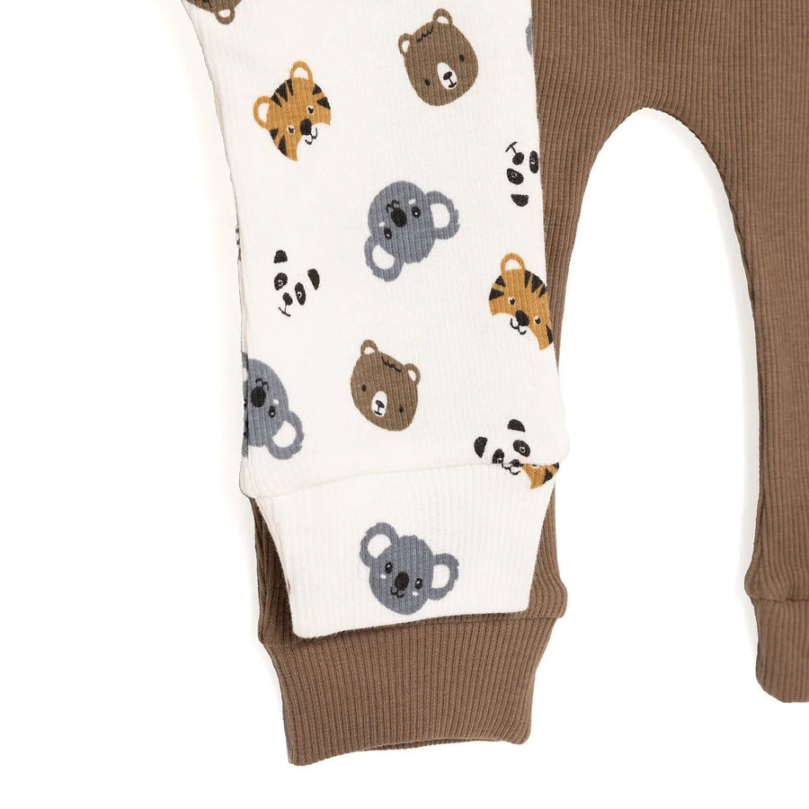 HelloBaby Boy 2 Piece Footles Bottom - Light Brown - Miu Mau Collectibles