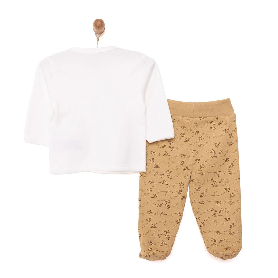 HelloBaby Boy 5 Piece Newborn Set - Beige - Miu Mau Collectibles