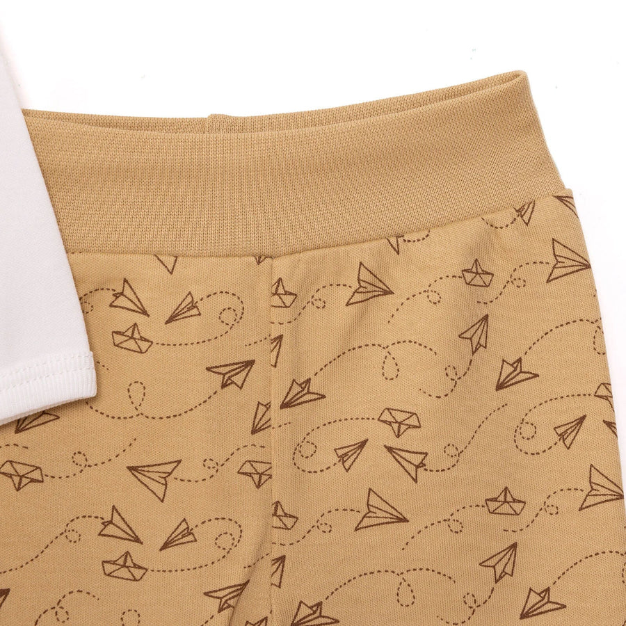 HelloBaby Boy 5 Piece Newborn Set - Beige - Miu Mau Collectibles