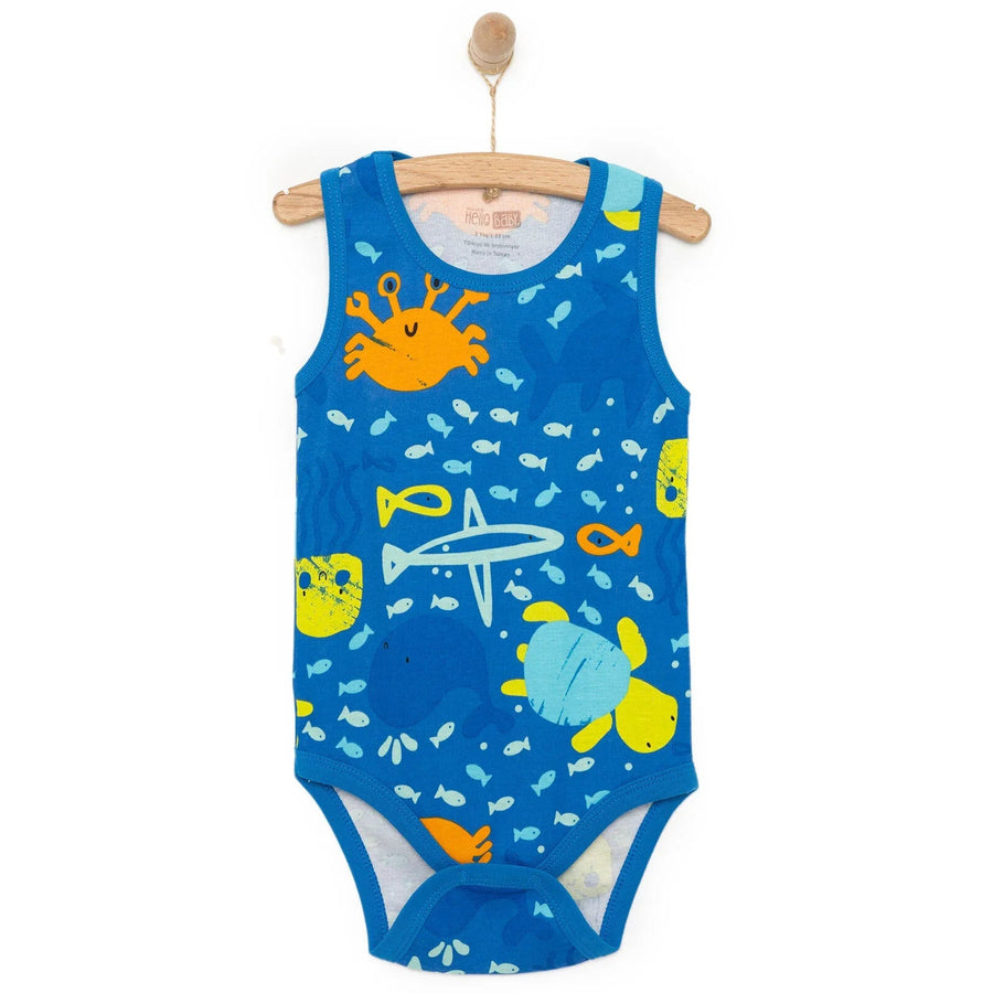 HelloBaby Boy Athlete Bodysuit - Navy Blue - Miu Mau Collectibles