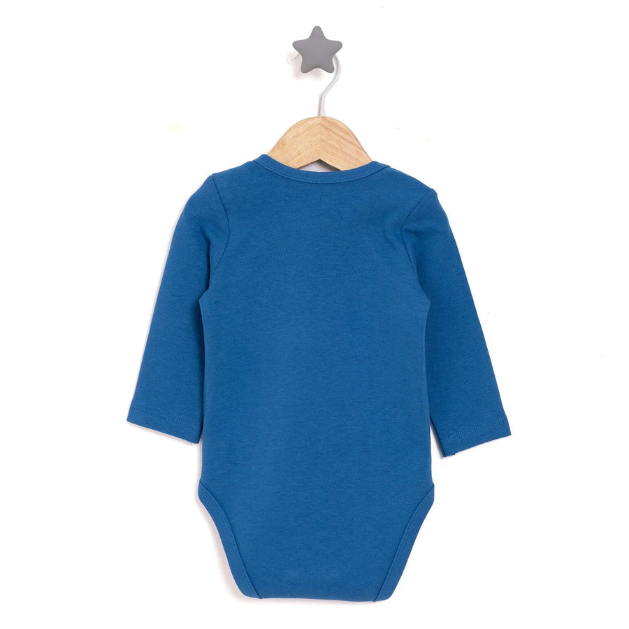 HelloBaby Boy Long Sleeve Bodysuit - Navy Blue - Miu Mau Collectibles