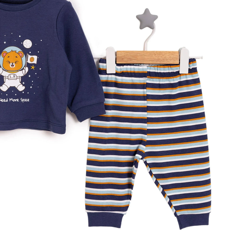 HelloBaby Boy Long Sleeve Pyjamas Set - Navy Blue - Miu Mau Collectibles