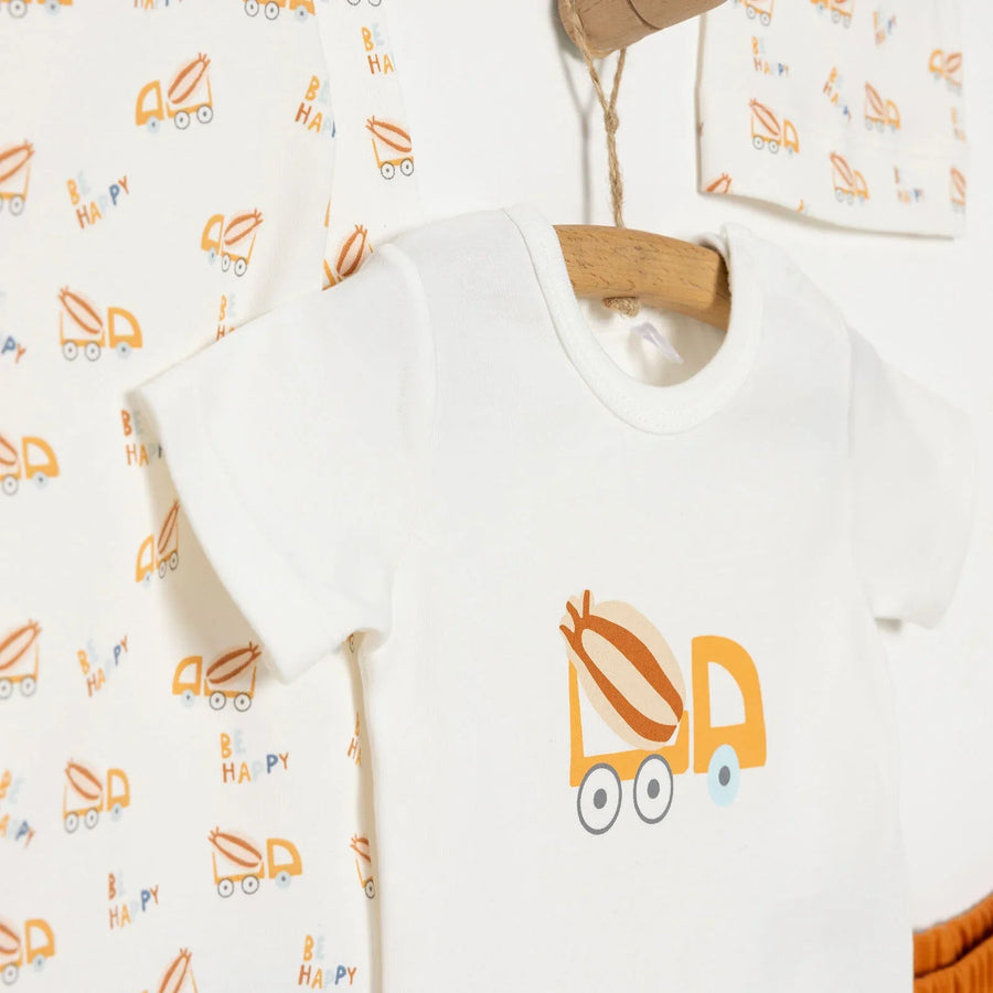 HelloBaby Boy Newborn Set 4 pcs - Dark Orange - Miu Mau Collectibles