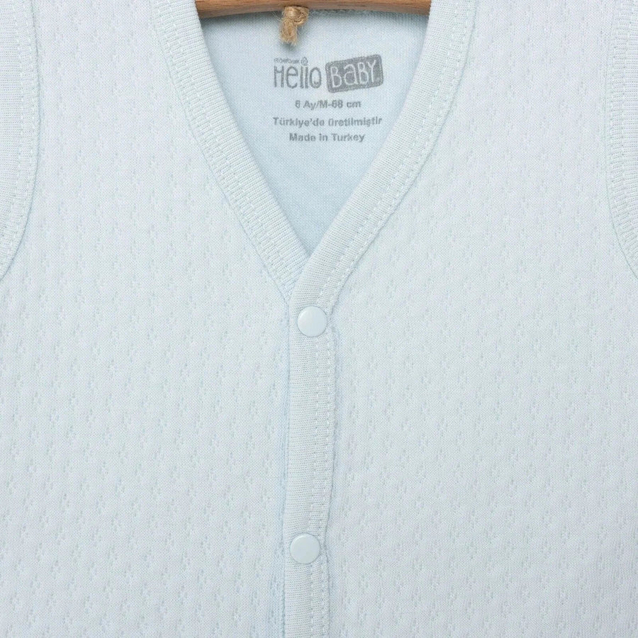 HelloBaby Boy Quilted Vest - Light Blue - Miu Mau Collectibles