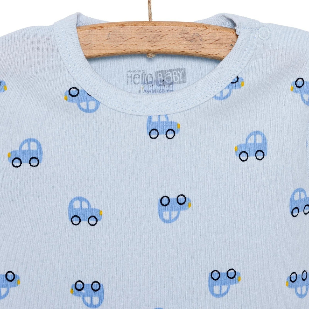 HelloBaby Boy Short Sleeve Bodysuit - Blue - Miu Mau Baby & Kids Store