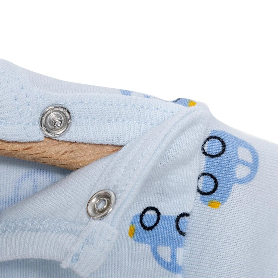 HelloBaby Boy Short Sleeve Bodysuit - Blue - Miu Mau Baby & Kids Store