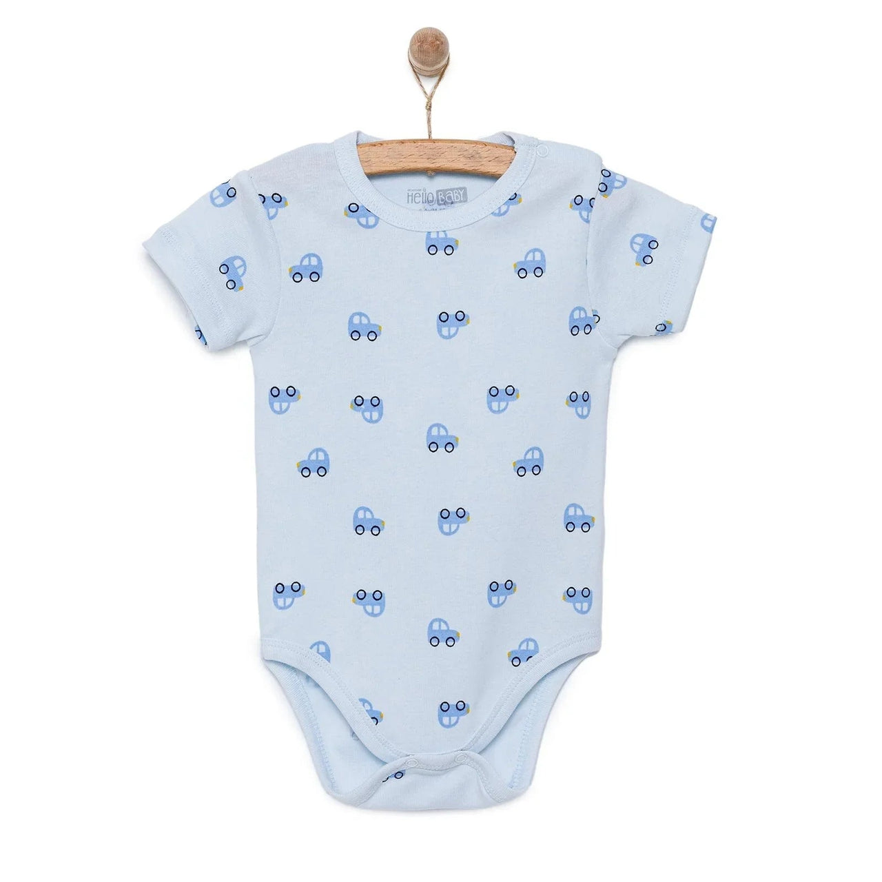 HelloBaby Boy Short Sleeve Bodysuit - Blue - Miu Mau Baby & Kids Store
