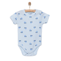 HelloBaby Boy Short Sleeve Bodysuit - Blue - Miu Mau Baby & Kids Store