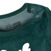 HelloBaby Boys Long Sleeve Bodysuit Christmas with Poppers Crew Neck Long Sleeve - Green - Miu Mau Collectibles
