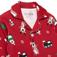 HelloBaby Christmas Baby Boy Long Sleeve Pyjamas Set - Red - Miu Mau Collectibles