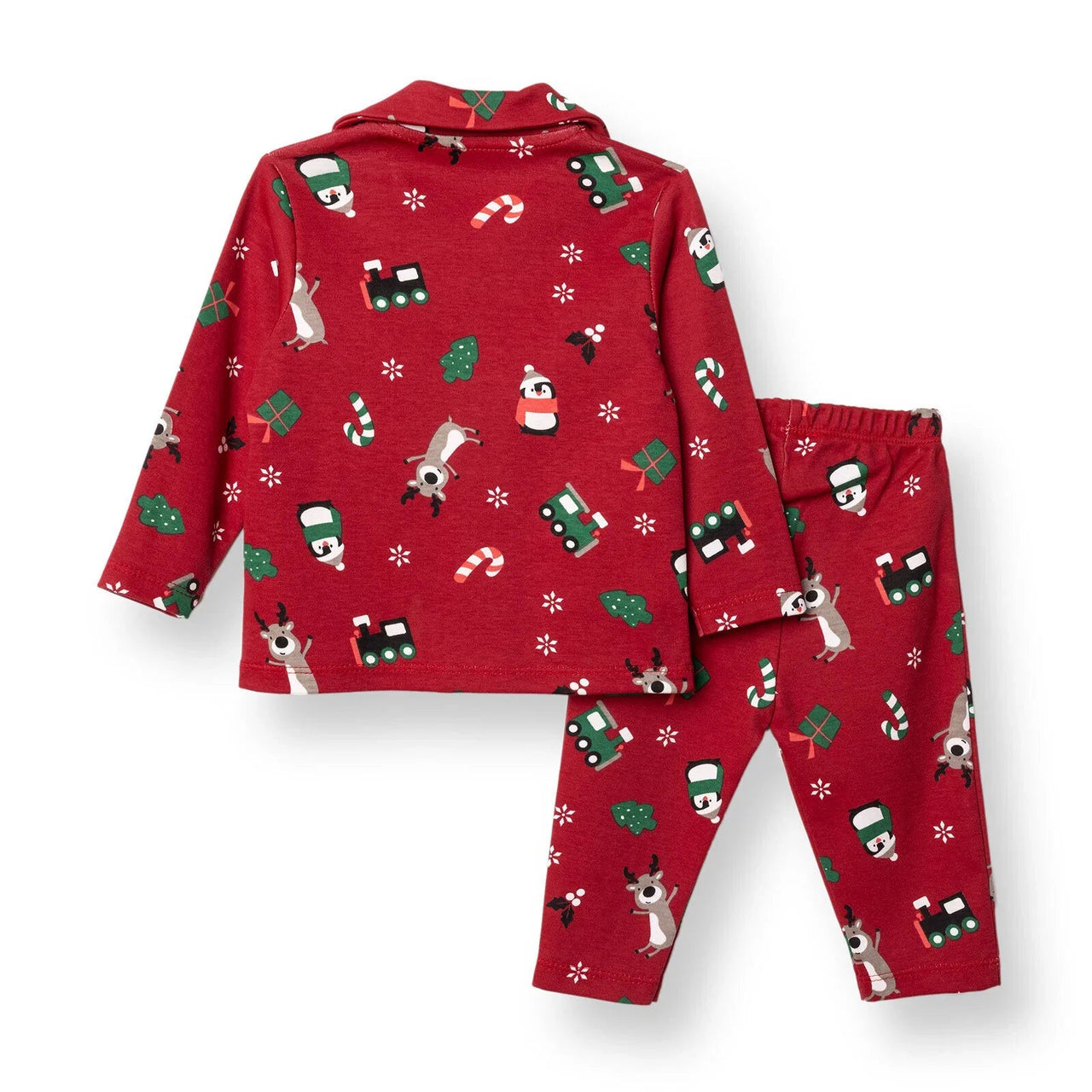 HelloBaby Christmas Baby Boy Long Sleeve Pyjamas Set - Red - Miu Mau Collectibles