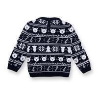 HelloBaby Christmas Baby Boy Snow Party Sweatshirt - Navy Blue - Miu Mau Collectibles