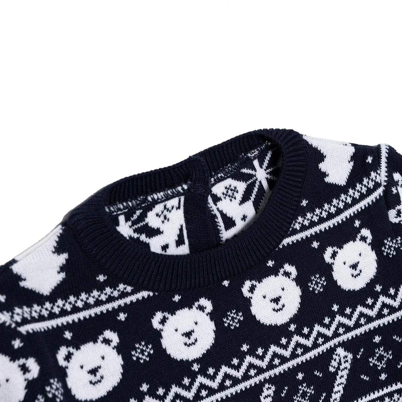 HelloBaby Christmas Baby Boy Snow Party Sweatshirt - Navy Blue - Miu Mau Collectibles