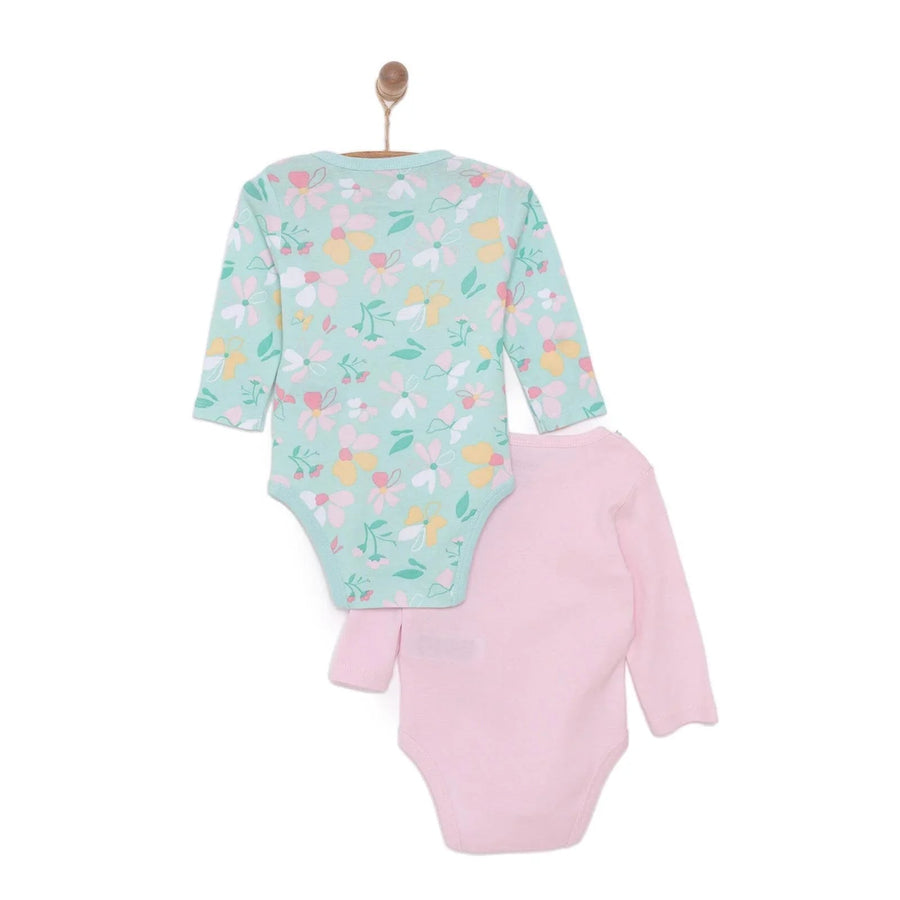 HelloBaby Girl 2 - Pack Long Sleeve Bodysuit - Light Pink - Miu Mau Collectibles