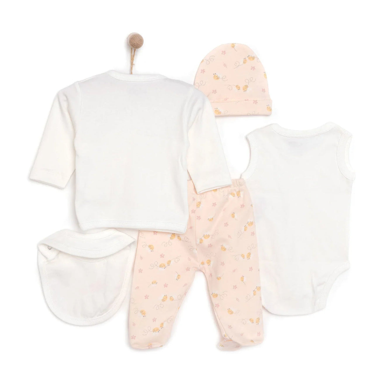 HelloBaby Girl 5 Piece Newborn Gift Set - Yellow - Miu Mau Collectibles