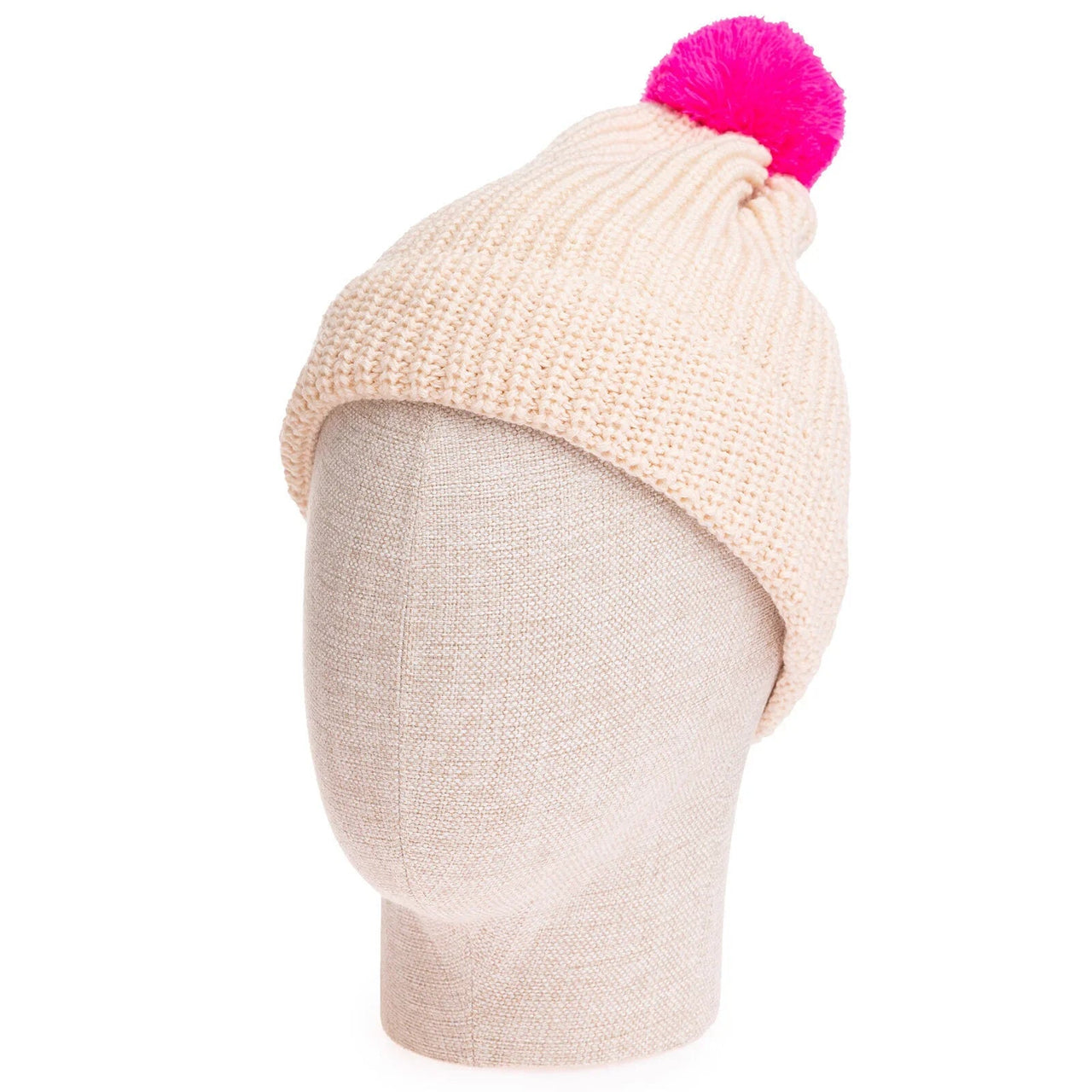 HelloBaby Girl Beanie - Ecru - Miu Mau Collectibles