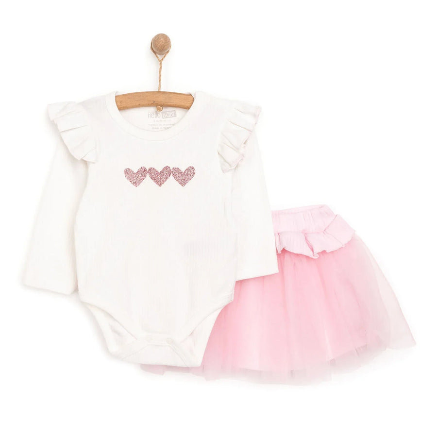 HelloBaby Girl Blouse - Skirt - Ecru - Miu Mau Collectibles