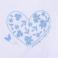 HelloBaby Girl Heart & Flower Patterned Short & T-shirt - Light Blue - Miu Mau Collectibles