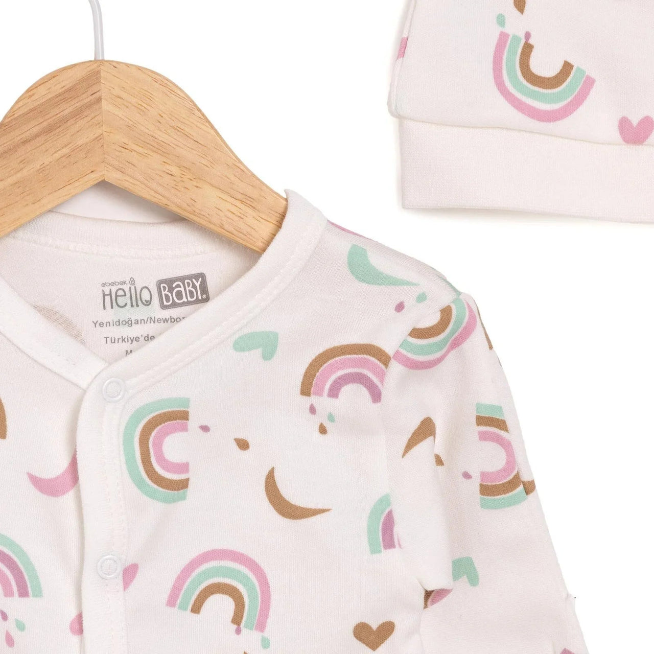 HelloBaby Girl Jumpsuit - Hat - Ecru - Miu Mau Collectibles