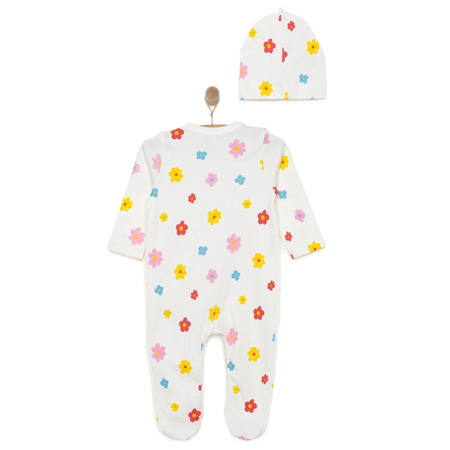HelloBaby Girl Jumpsuit & Hat - Yellow - Miu Mau Collectibles