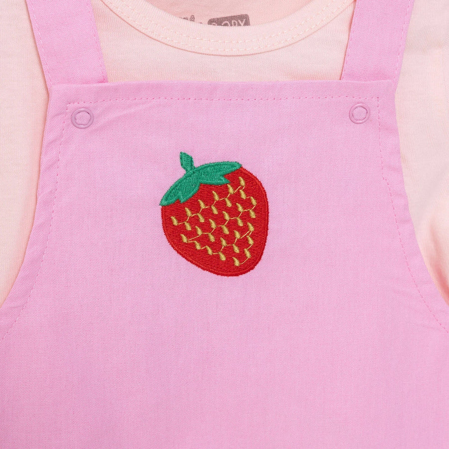 HelloBaby Girl Overall Shorts - T-shirt - Pink - Miu Mau Collectibles