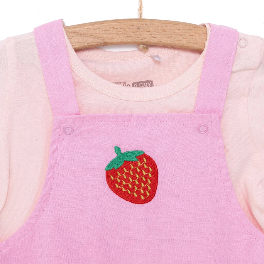 HelloBaby Girl Overall Shorts - T-shirt - Pink - Miu Mau Collectibles