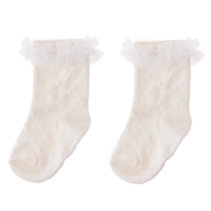 HelloBaby Girl Socks with Lace - White - Miu Mau Collectibles