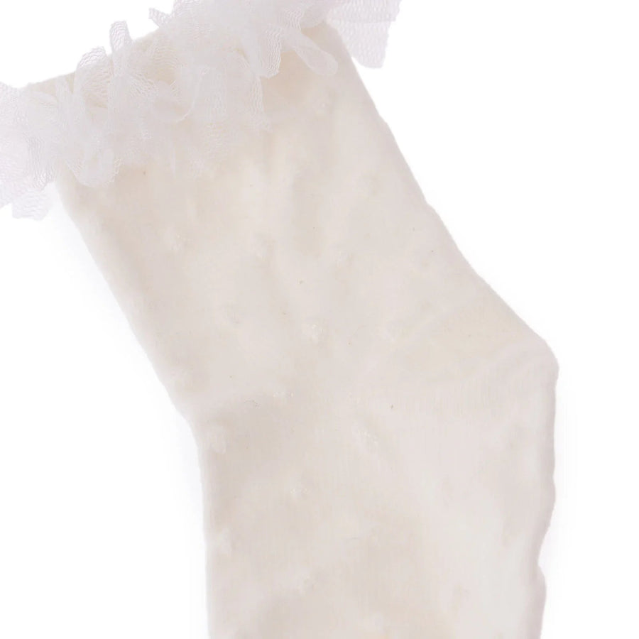 HelloBaby Girl Socks with Lace - White - Miu Mau Collectibles