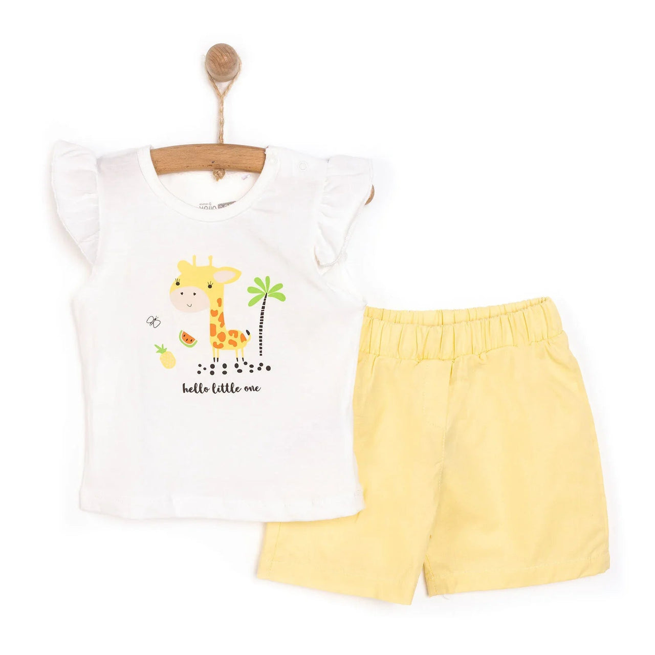 HelloBaby Girl Tshirt - Short - Light Yellow - Miu Mau Collectibles