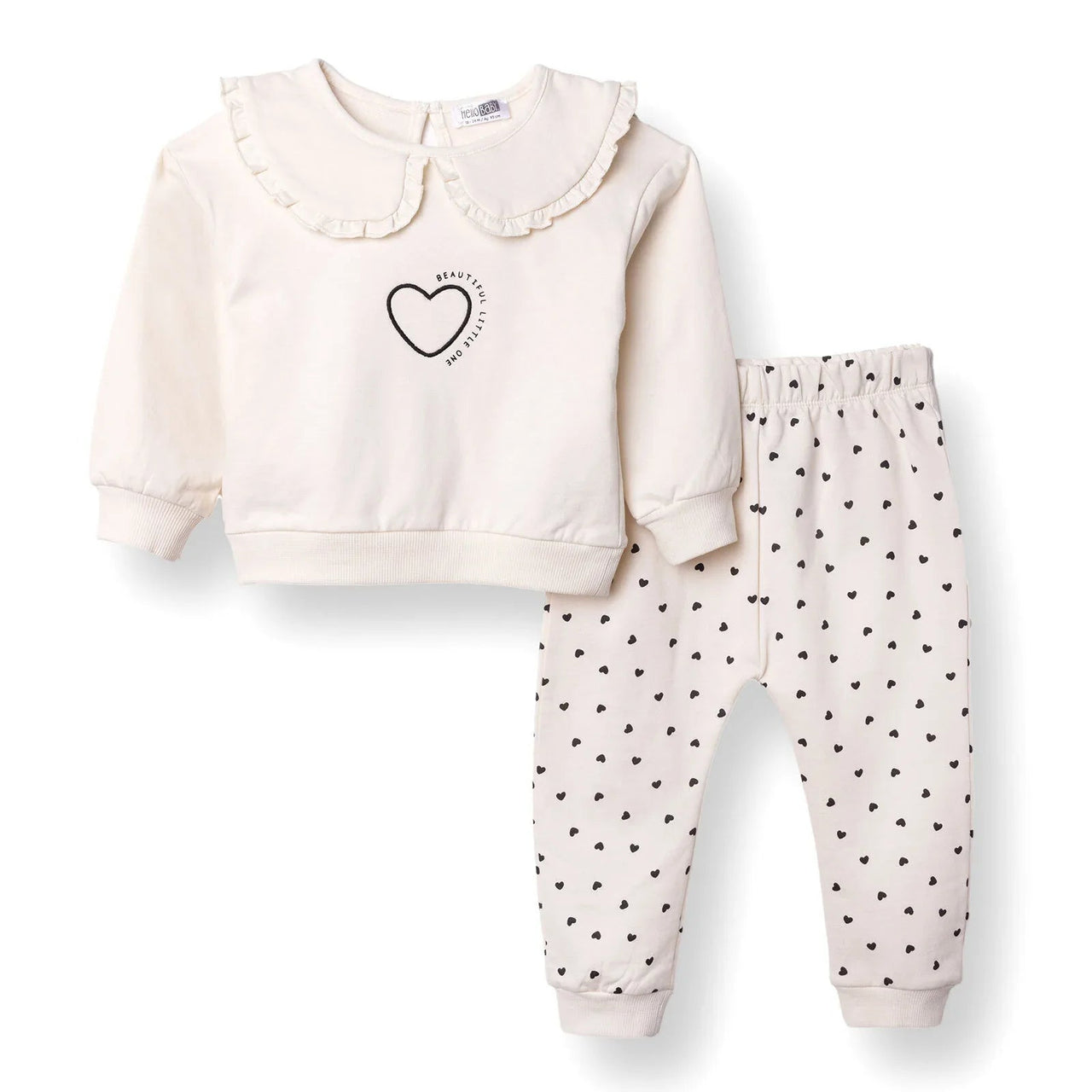 HelloBaby Jogging Set - Ecru - Miu Mau Collectibles
