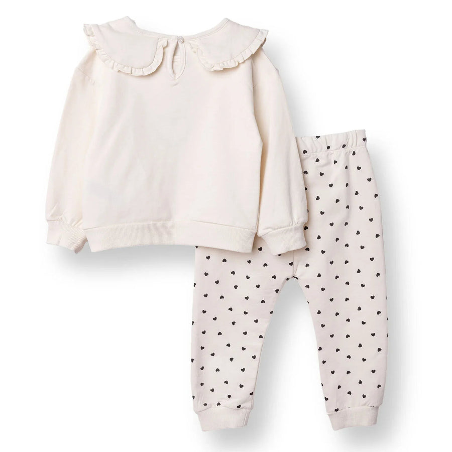 HelloBaby Jogging Set - Ecru - Miu Mau Collectibles