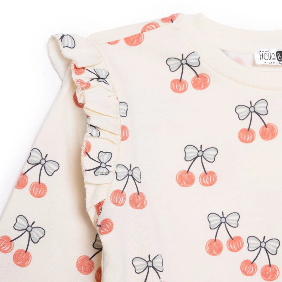 HelloBaby Jogging Set - Ecru Printed - Miu Mau Collectibles