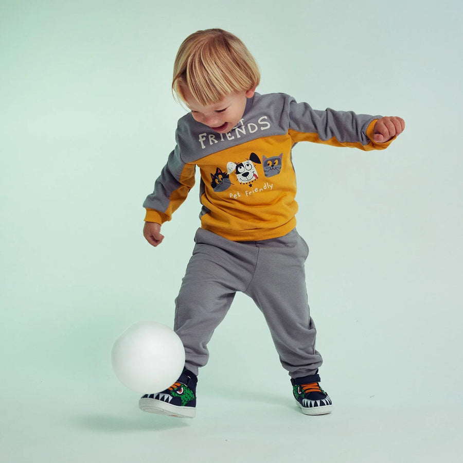 HelloBaby Jogging Set - Grey - Miu Mau Collectibles