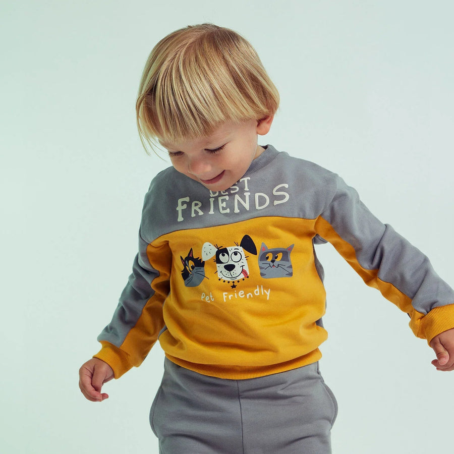 HelloBaby Jogging Set - Grey - Miu Mau Collectibles