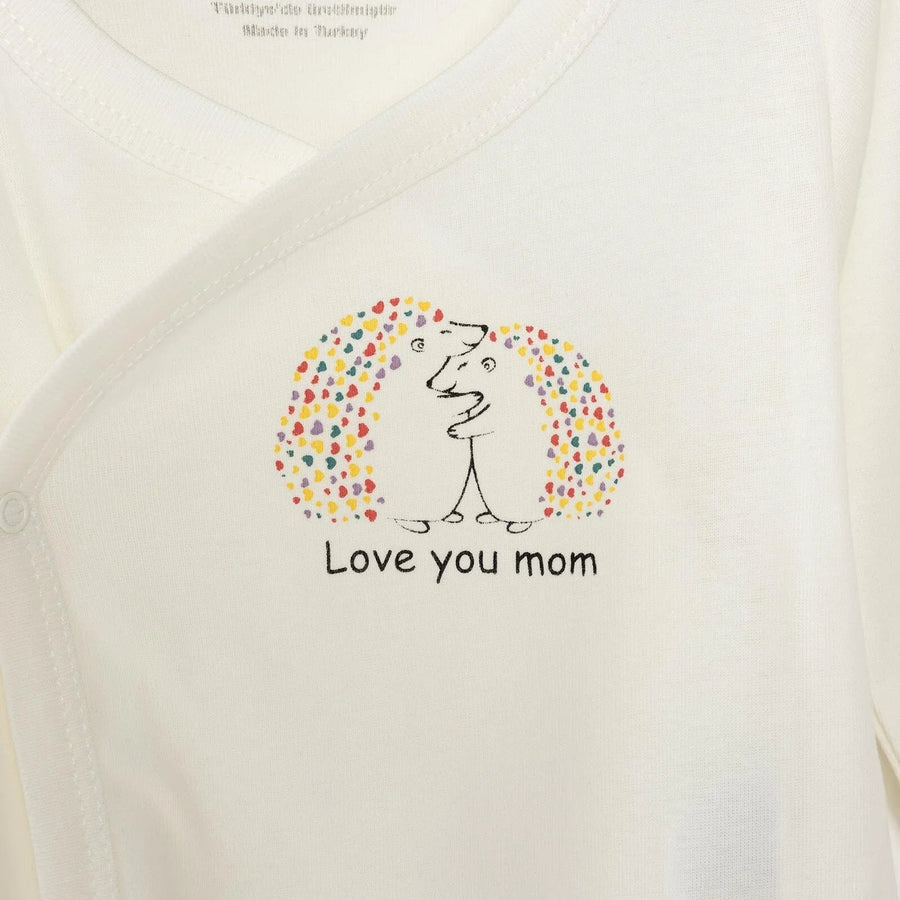 HelloBaby Long Sleeve Bodysuit - Ecru - Miu Mau Baby & Kids Store