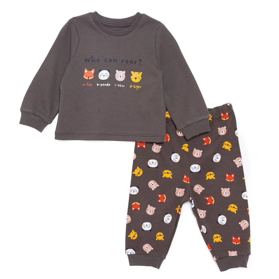 HelloBaby Long Sleeve Pyjamas - Khaki - Miu Mau Collectibles