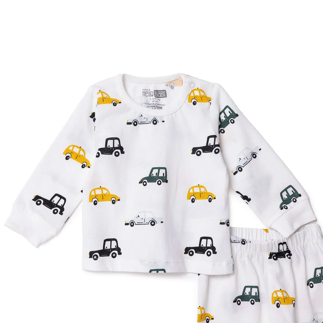 HelloBaby Long Sleeve Pyjamas Set - Ecru - Miu Mau Baby & Kids Store