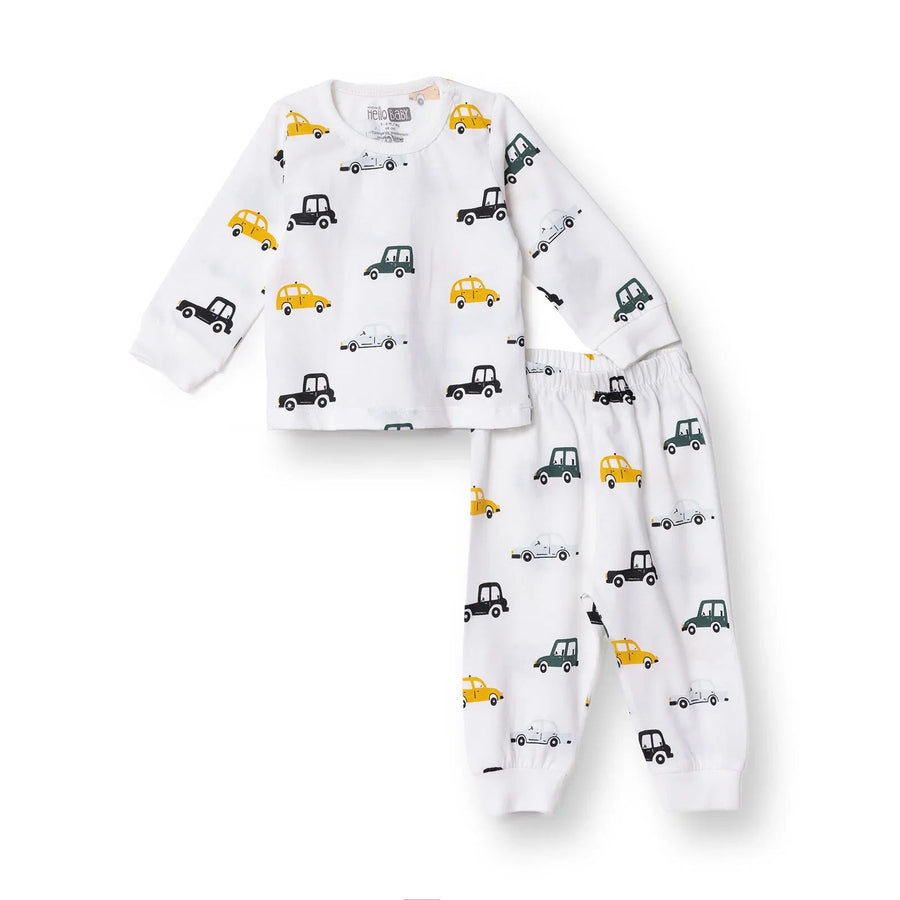 HelloBaby Long Sleeve Pyjamas Set - Ecru - Miu Mau Baby & Kids Store