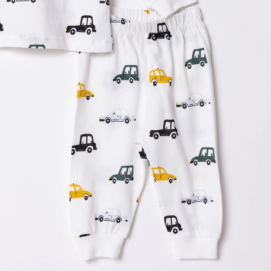 HelloBaby Long Sleeve Pyjamas Set - Ecru - Miu Mau Baby & Kids Store