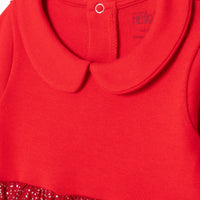 HelloBaby My First Christmas Newborn Girl Footed Jumpsuit - Red - Miu Mau Collectibles