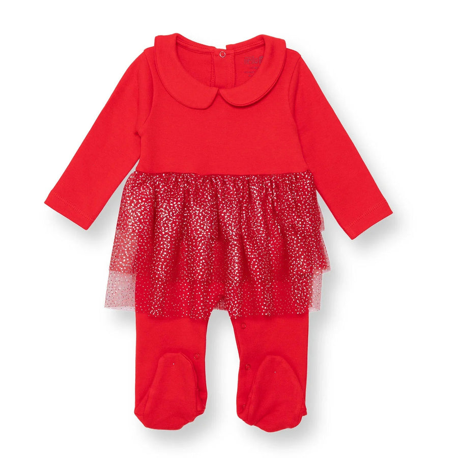 HelloBaby My First Christmas Newborn Girl Footed Jumpsuit - Red - Miu Mau Collectibles