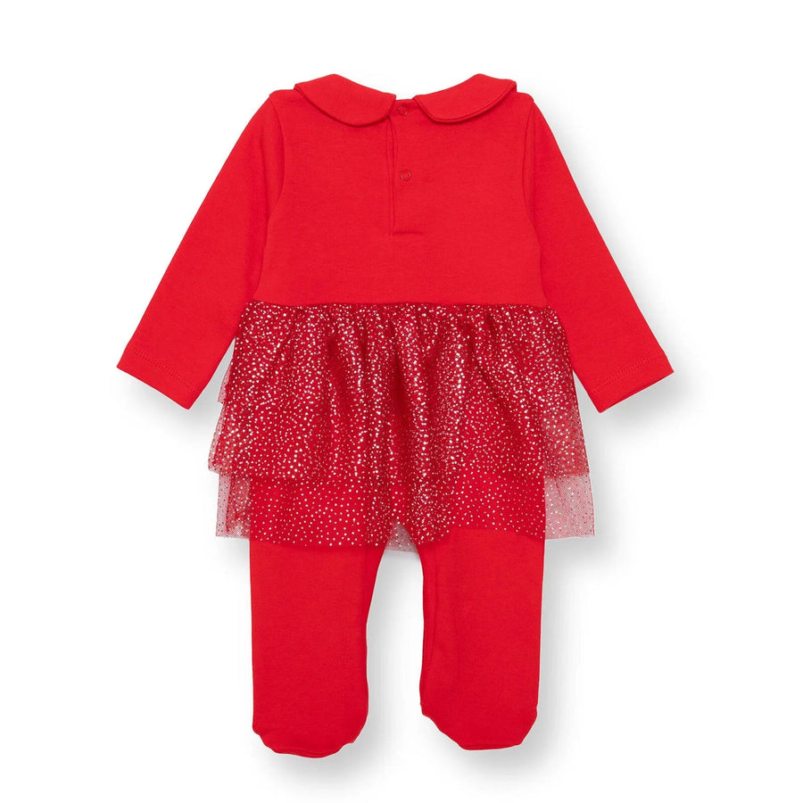 HelloBaby My First Christmas Newborn Girl Footed Jumpsuit - Red - Miu Mau Collectibles