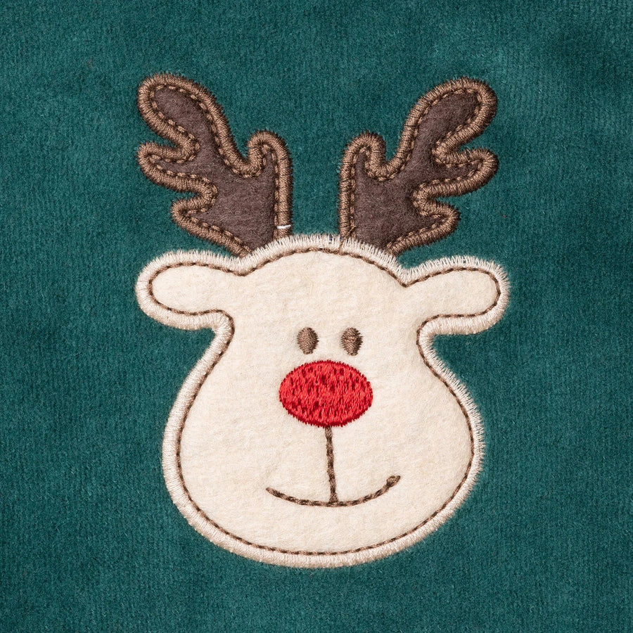 HelloBaby My First Christmas Newborn Unisex Velvet Footed Jumpsuit - Green - Miu Mau Collectibles