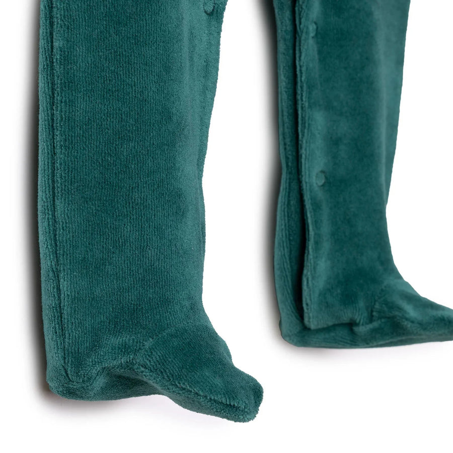 HelloBaby My First Christmas Newborn Unisex Velvet Footed Jumpsuit - Green - Miu Mau Collectibles