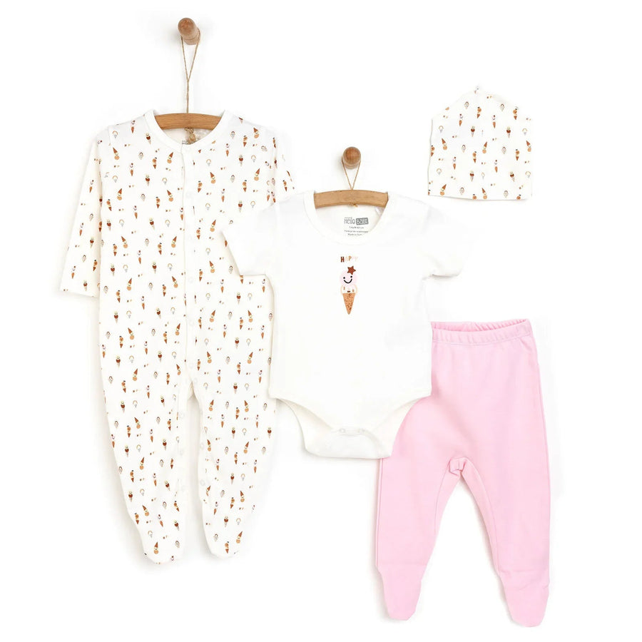 HelloBaby Newborn 4 Pcs Hospital Pack - Pink - Miu Mau Collectibles